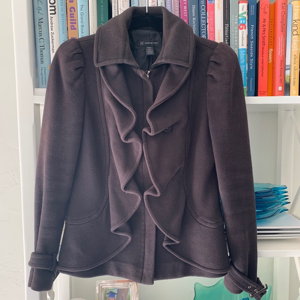 INC black winter jacket